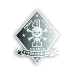 1st Recon Battalion  Sticker (Peel N' Stick)